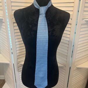 Hermes Light Blue Patterned Tie
